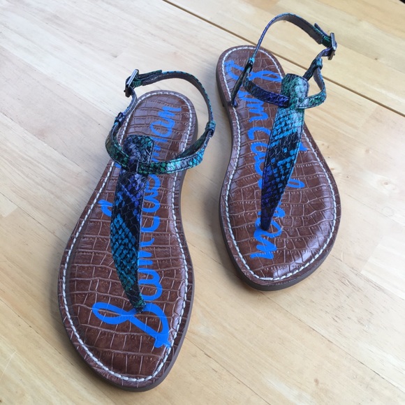 Sam Edelman Shoes - NEW Sam Edelman Gigi Sandals Blue Snake 7 NWT